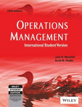 Paperback Wiley India Operations Management (5th Ed.) By Jack R. Meredith (International Economy Edition) Book