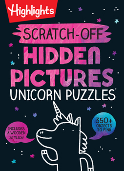 Spiral-bound Scratch-Off Hidden Pictures Unicorn Puzzles Book