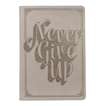 Imitation Leather With Love Classic Journal Never Give Up Inspirational Notebook W/Ribbon Marker, Faux Leather Flexcover, 336 Lined Pages [Leather Bound] with Love Book