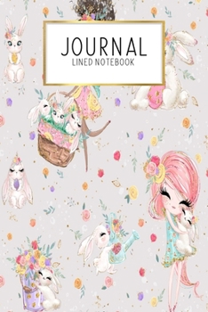 Journal Lined Notebook: Easter Bunny Spring | Blank Lined Journal | Gratitude Journal | 6" x 9" 100 Pg |Motivational Quotes | Self-Care | Diary | Gift
