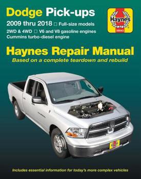 Paperback Dodge V6 & V8 Gas & Cummins Turbo-Diesel Pick-Ups (09-18) Haynes Repair Manual: Full-Size Models * 2wd & 4WD * V6 and V8 Gasoline Engines * Cummins Tu Book
