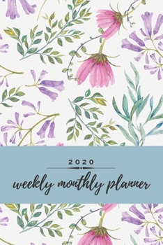 Paperback 2020 Weekly Monthly Planner: Floral Weekly & Monthly Calendar for 2020 With Extra Space For Notes - Watercolor Notebook for Women - 136 pages 6x9 Book