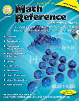 Paperback Math Reference for Middle Grades Book