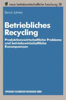 Paperback Betriebliches Recycling [German] Book