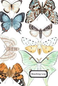 Paperback Reading Log: Kids Reading Log & Book Record with Water-Colored Moths & Butterflies Cover Book