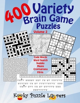 Paperback Variety Brain Game Puzzle Book, Volume 2: 400 Puzzles Book