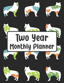 Two Year Monthly Planner: Flower Alaskan Malamute Dog | 24 Month Calendar Schedule Agenda Organizer with Notes, Address Log & Password (Monthly ... | 8.5 x 11 | Jan 2020 - Dec 2021 | Dogs)
