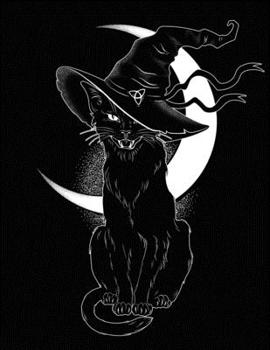 Notebook: Black & White Cat Notebook with Glossy Cover|Wide-Ruled 110 Pages |Perfect gift for Halloween, Cat Lovers, Students