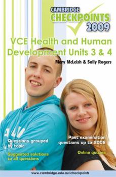 Paperback Cambridge Checkpoints Vce Health and Human Development Units 3 and 4 2009 Book