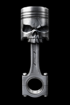 Piston Skull : Dotted Bullet Journal * Notebook Size 6 X 9 Inches * 120 Pages * Original FD-DESIGN