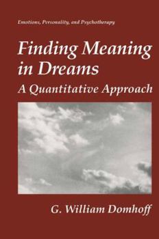 Paperback Finding Meaning in Dreams: A Quantitative Approach Book