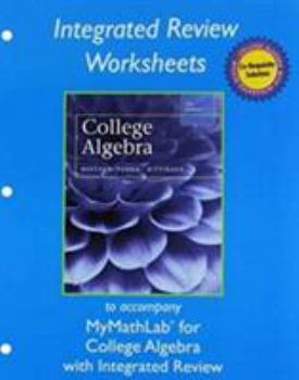 Paperback Worksheets for College Algebra with Integrated Review Book