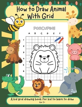 Paperback ้How to draw animal with grid: Activity book to learn to draw cute stuff Book