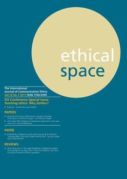 Paperback Ethical Space Vol.14 Issue 1 Book