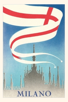 Paperback Vintage Journal Milan Travel Poster Book