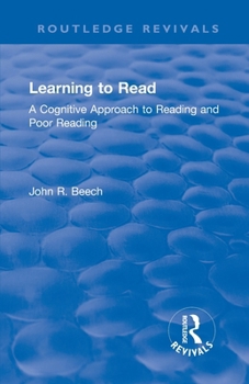 Paperback Learning to Read: A Cognitive Approach to Reading and Poor Reading Book