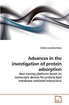 Paperback Advances in the investigation of protein adsorption Book