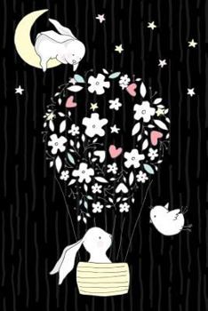 Paperback Air-Balloon Bunny Journal: Flying Rabbit Journal Diary - Blank Lined 6' X 9' Notebook 120 Pages Book