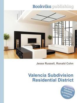 Paperback Valencia Subdivision Residential District Book