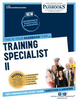 Paperback Training Specialist II (C-1768): Passbooks Study Guide Volume 1768 Book
