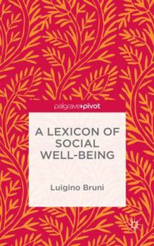 Hardcover A Lexicon of Social Well-Being Book