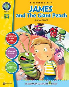 Paperback A Literature Kit for James and the Giant Peach, Grades 3-4 [With 3 Overhead Transparencies] Book