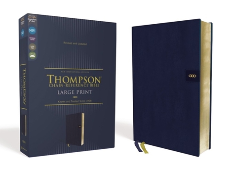 Imitation Leather Niv, Thompson Chain-Reference Bible, Large Print, Leathersoft, Navy, Red Letter, Comfort Print Book