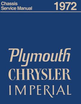 Perfect Paperback 1972 Plymouth Chrysler Imperial Chassis Service Manual By Detroit Iron Book