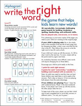 Unbound Alphagram Write the Right Word Game Book