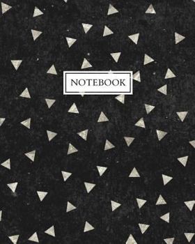 Paperback Notebook: Wide Ruled Notebook for Everyday Use Silver Studs on Dark Gray/Matte Black Book