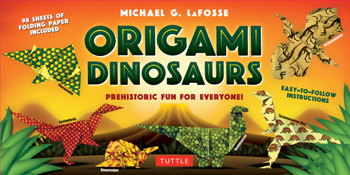 Paperback Origami Dinosaurs Kit: Prehistoric Fun for Everyone!: Kit Includes 2 Origami Books, 20 Fun Projects and 98 Origami Papers Book