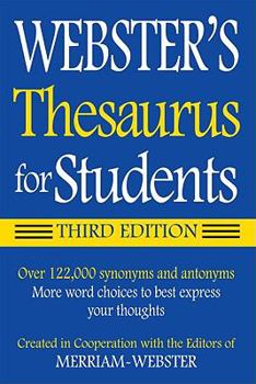 Paperback Webster's Thesaurus for Students Book