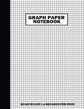 Paperback Graph Paper Notebook. Quad Ruled-4 Squares Per Inch: Grid Notebook/Grid Paper Journal 8.5x11 in. White Book