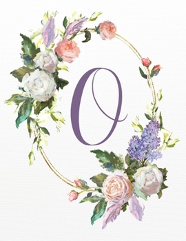 Paperback O: White Pink Floral 8.5"x11" Lined Notebook Book