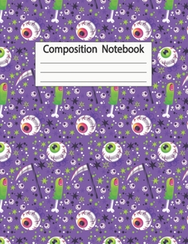 Paperback Composition Notebook: Halloween Paper Notebook Journal for Writing and Drawing at Home or School Large (8.5" x 11") 120 Pages [Large Print] Book