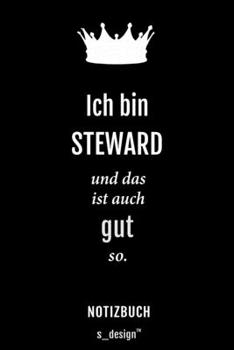 Paperback Notizbuch f?r Stewards / Steward / Flugbegleiter / Flugbegleiterin: Originelle Geschenk-Idee [120 Seiten kariertes blanko Papier] [German] Book