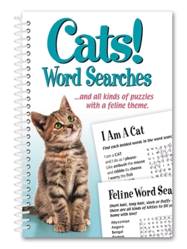Spiral-bound Cats! Word Searches Book