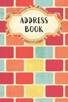 Address Book: Cute Rectangle Pattern Design - Address Telephone Book Alphabetical Organizer with A-Z Index