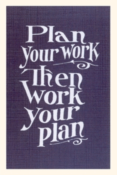 Paperback Vintage Journal Plan your Work Slogan Book