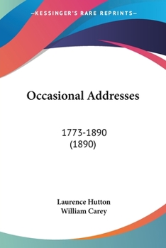 Paperback Occasional Addresses: 1773-1890 (1890) Book