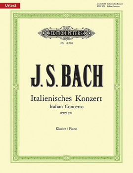 Paperback Italian Concerto Bwv 971 for Piano: Urtext Book
