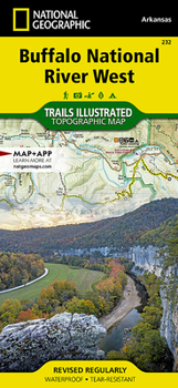 Buffalo National River West : Arkansas, USA : hiking & horse trails, trail & river mileages, Upper Buffalo & Ponca Wilderness, Buffalo River hiking ... (National Geographic Trails Illustrated Map)