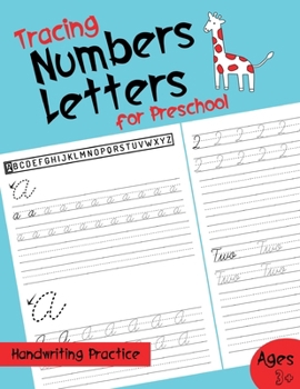 Paperback Tracing Letters and Numbers for Preschool: Beginning Cursive Handwriting Workbook for Kids Practice Handwriting Workbook Preschool Handwriting Paperba Book
