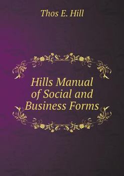 Paperback Hills Manual of Social and Business Forms Book