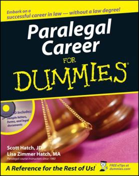 Paperback Paralegal Career for Dummies [With CD-ROM] Book
