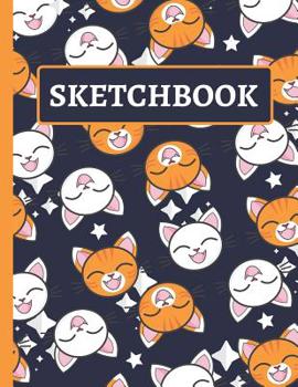 Paperback Sketchbook: Cute Smiling Cat Sketchbook for Kids Book