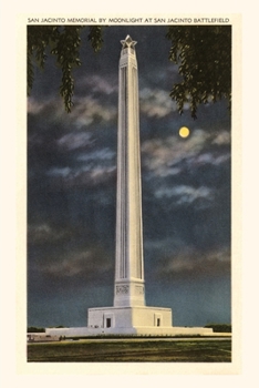 Paperback Vintage Journal Moon over San Jacinto Memorial, Texas Book