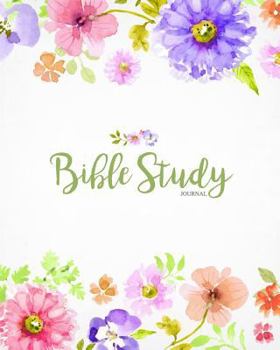 Paperback Bible Study Journal: Colorful Floral Scripture Christian Personal Journaling Notebook - Bible Study Workbooks Book