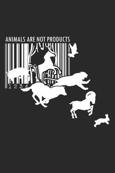 Animals Are Not Products: Tierschützer - Keine Produkte Barcode Vega Notizbuch gepunktet DIN A5 - 120 Seiten für Notizen, Zeichnungen, Formeln | Organizer Schreibheft Planer Tagebuch