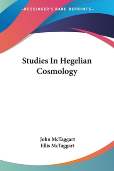 Paperback Studies In Hegelian Cosmology Book